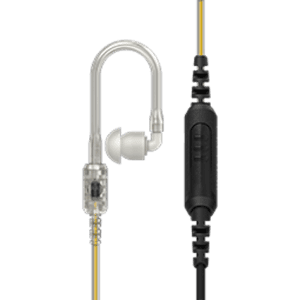 Motorola PMLN8341A C-oortje met inline microfoon en PTT-knop, voorzijde
