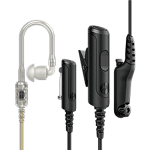 Motorola PMLN8343A oortje met inline microfoon en PTT-knop, voorzijde